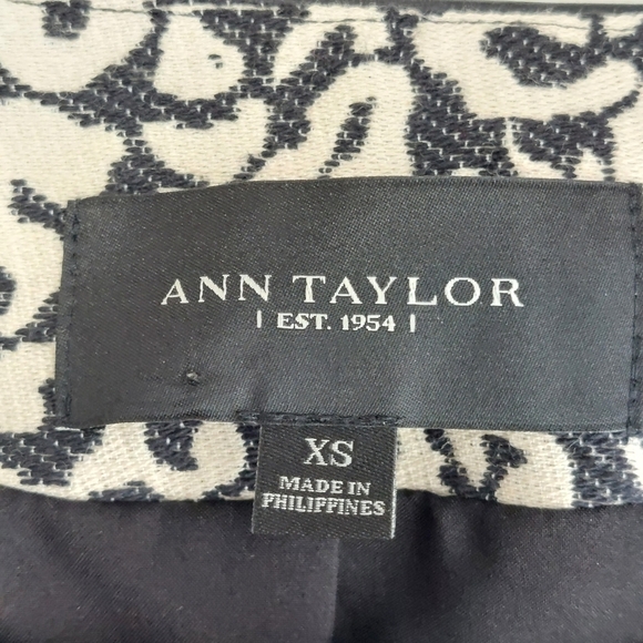 Ann Taylor White/Black Leopard Print Stand Collar Coat Jacket Z9 - Picture 5 of 9
